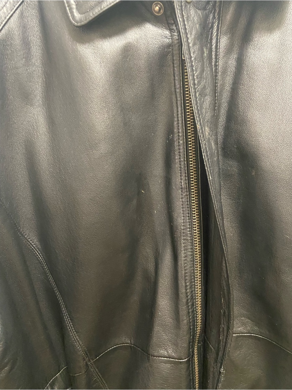 Himalaya Outfitters Men's Black Leather Jacket - Size 3XLT - Picture 3 of 5